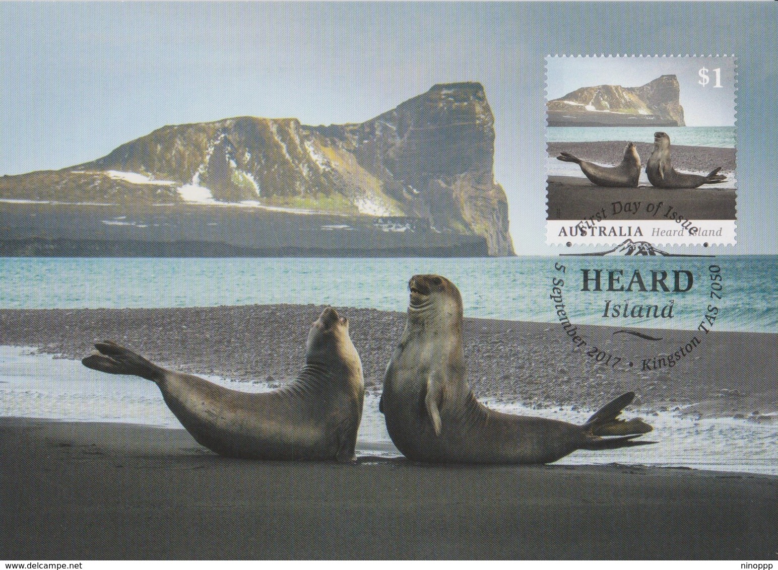 Australia 2017 HEARD Island, Southern Elephant Seals, Maximum Card - Cartoline Maximum