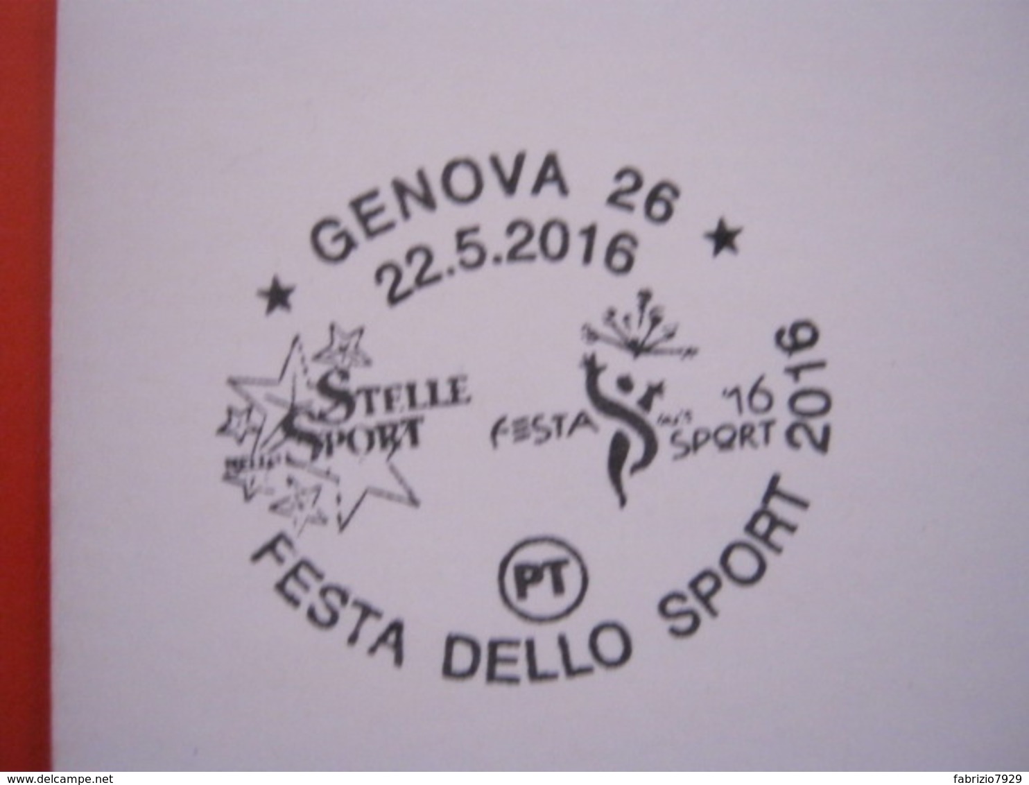 A.07 ITALIA ANNULLO - 2016 GENOVA FESTA DELLO SPORT STELLE STAR 22/5 - Altri & Non Classificati