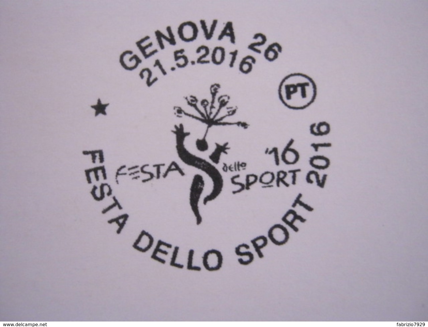 A.07 ITALIA ANNULLO - 2016 GENOVA FESTA DELLO SPORT STELLE STAR 21/5 CARD SCI SPORT INVERNALI - Altri & Non Classificati