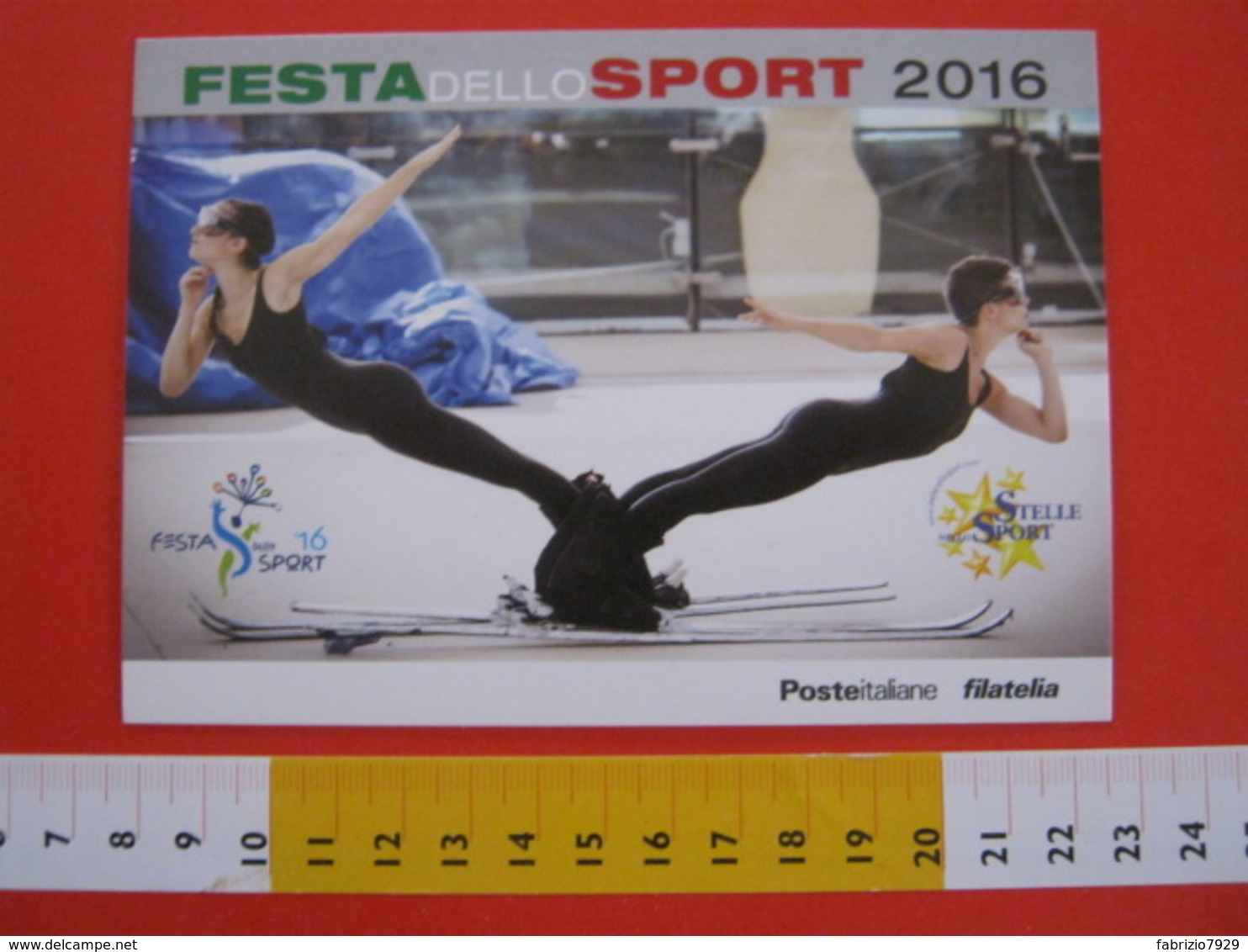 A.07 ITALIA ANNULLO - 2016 GENOVA FESTA DELLO SPORT STELLE STAR 21/5 CARD SCI SPORT INVERNALI - Altri & Non Classificati