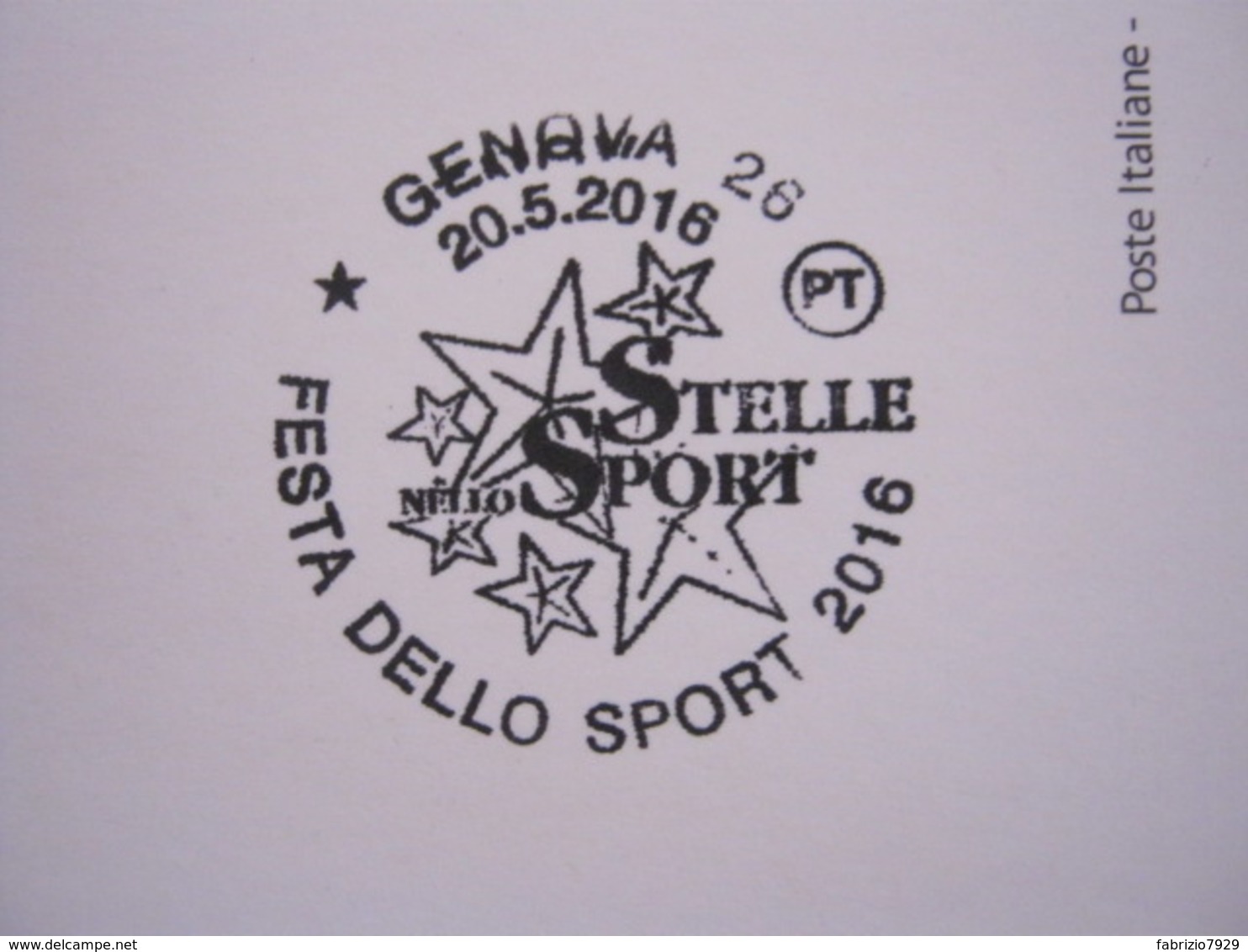 A.07 ITALIA ANNULLO - 2016 GENOVA FESTA DELLO SPORT STELLE STAR 20/5 CARD GINNASTICA NASTRI - Altri & Non Classificati