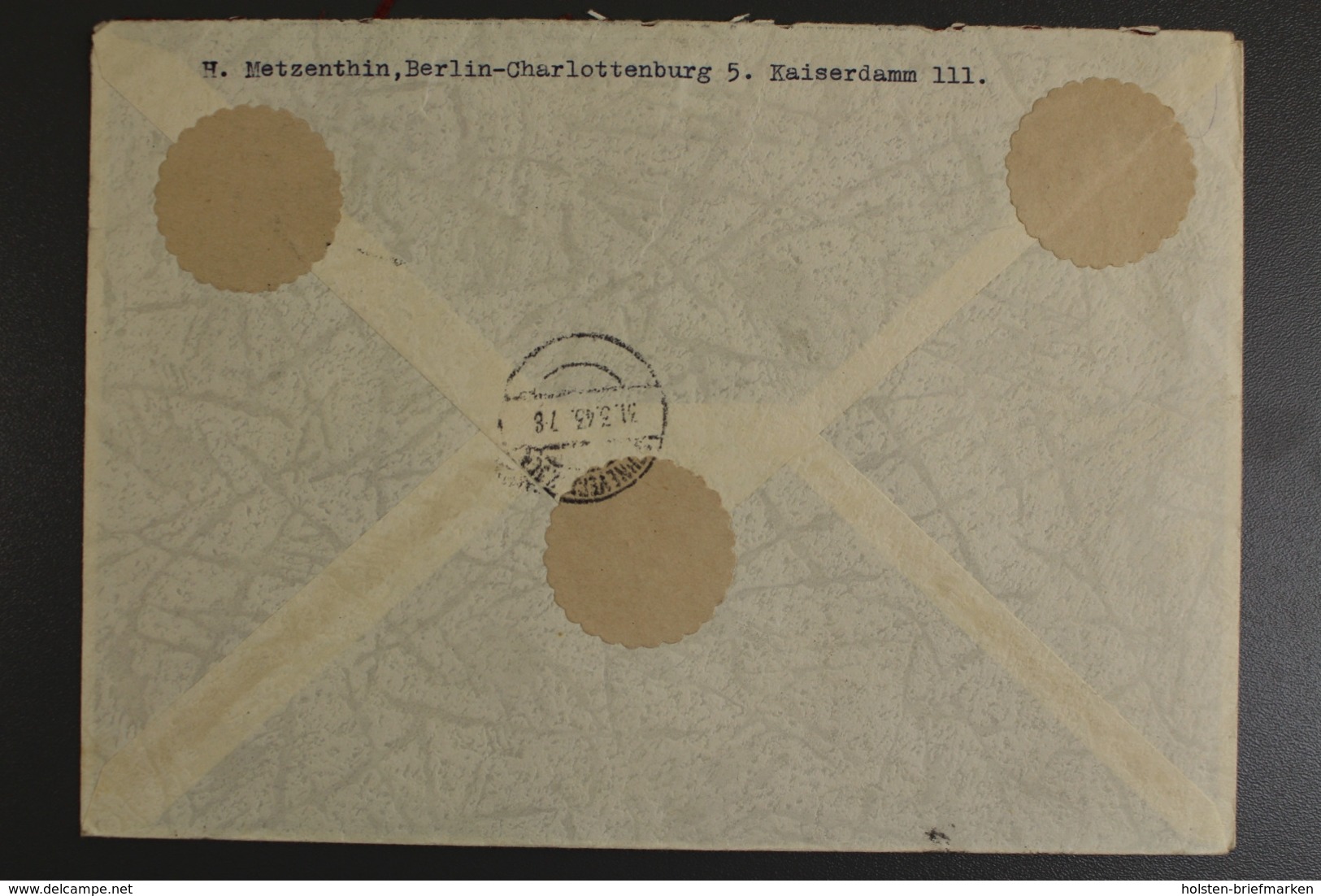 Deutsches Reich, MiNr. 831-842, Einschreiben Ab Berlin/Charlottenburg - Briefe U. Dokumente