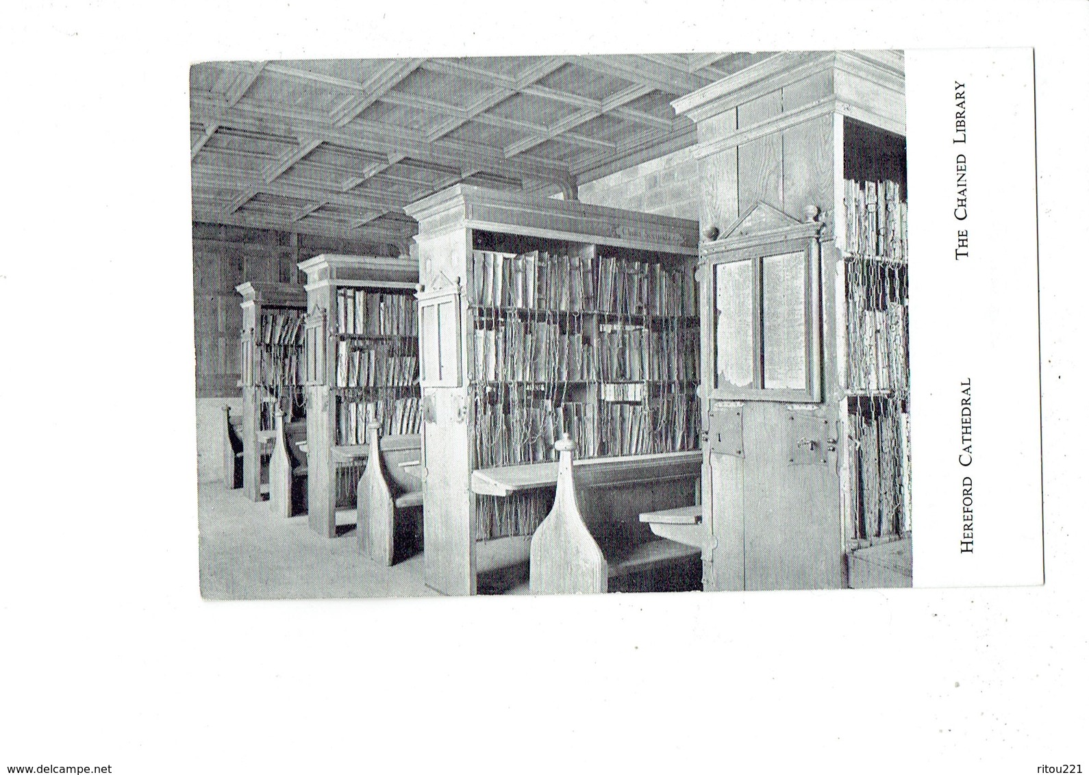 Cpa - HEREFORD CATHEDRAL - THE CHAINED LIBRARY - Bibliothèque - - Bibliothèques