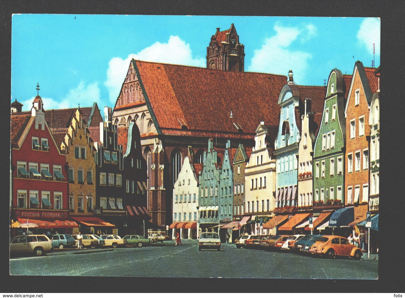 Landshut - Altstadt Mit Hl. Geist-Kirche - Vintage Cars / Auto VW Käfer / Coccinelle / Kever / Beetle - Landshut