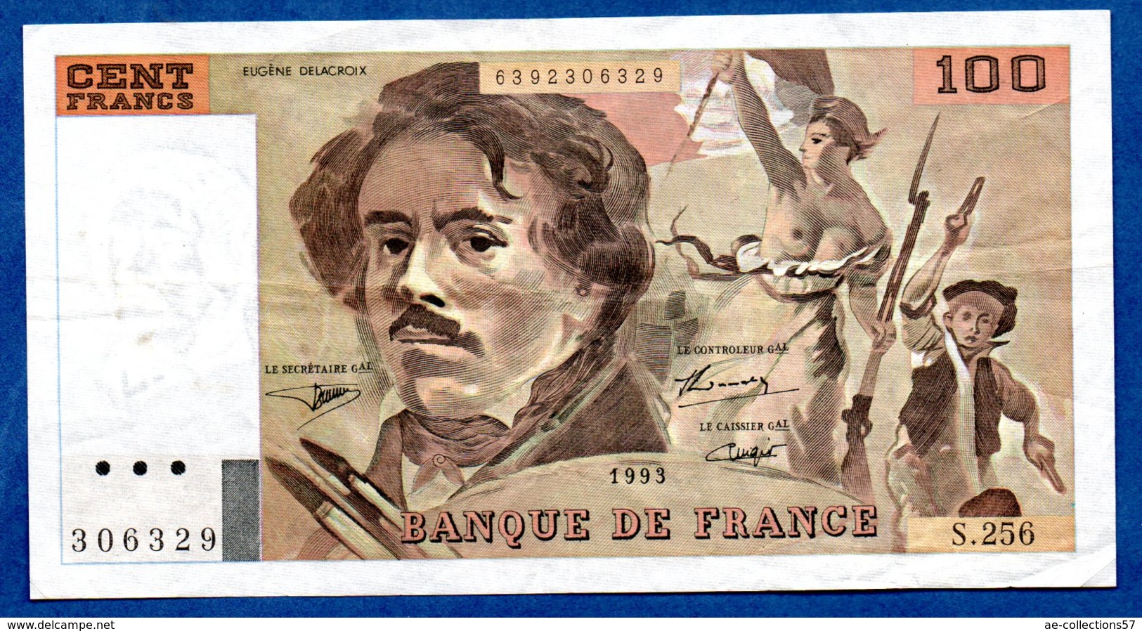 Delacroix -  100 Francs 1993 -  état  TTB - 100 F 1978-1995 ''Delacroix''