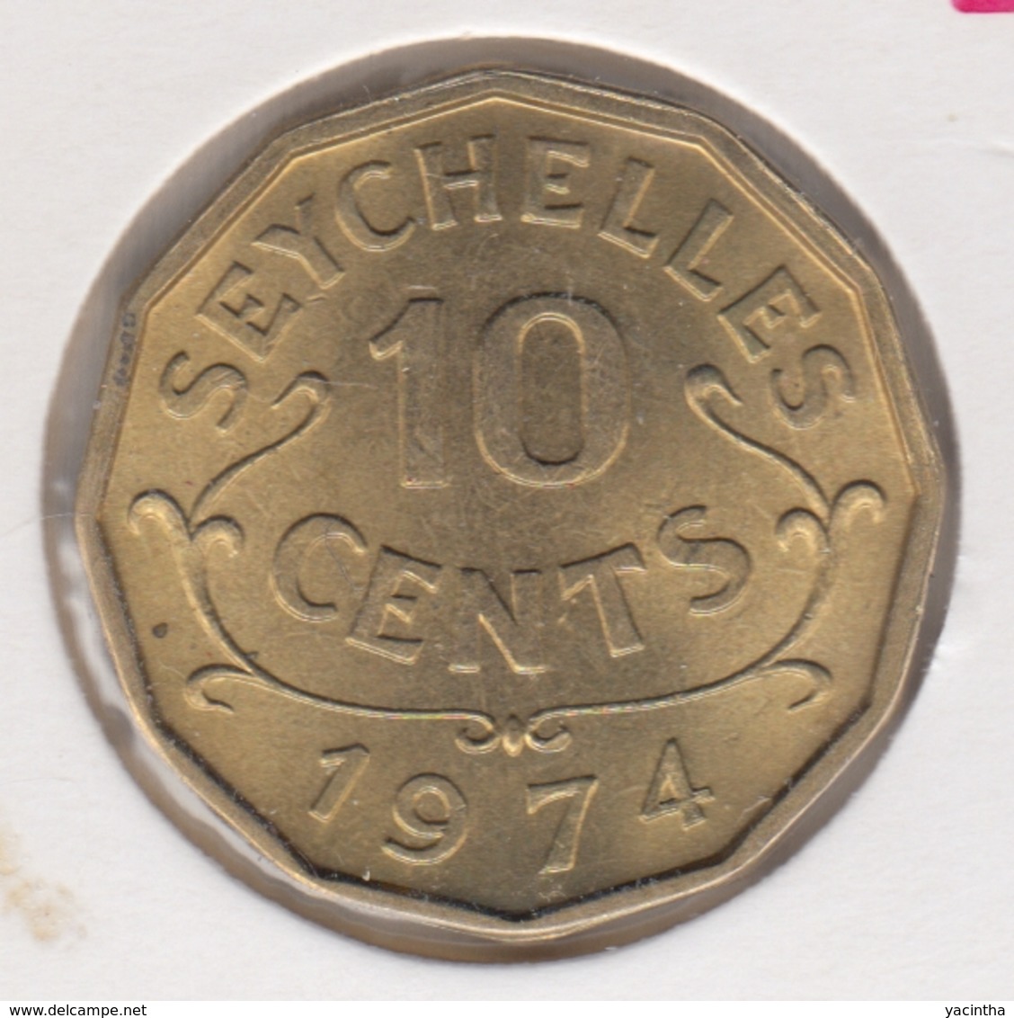 @Y@    Seychellen  10   Cents  1974    Unc    (1438) - Seychellen