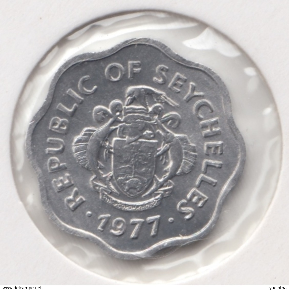 @Y@    Seychellen  5  Cents  1977  FAO    Unc    (1437) - Seychellen
