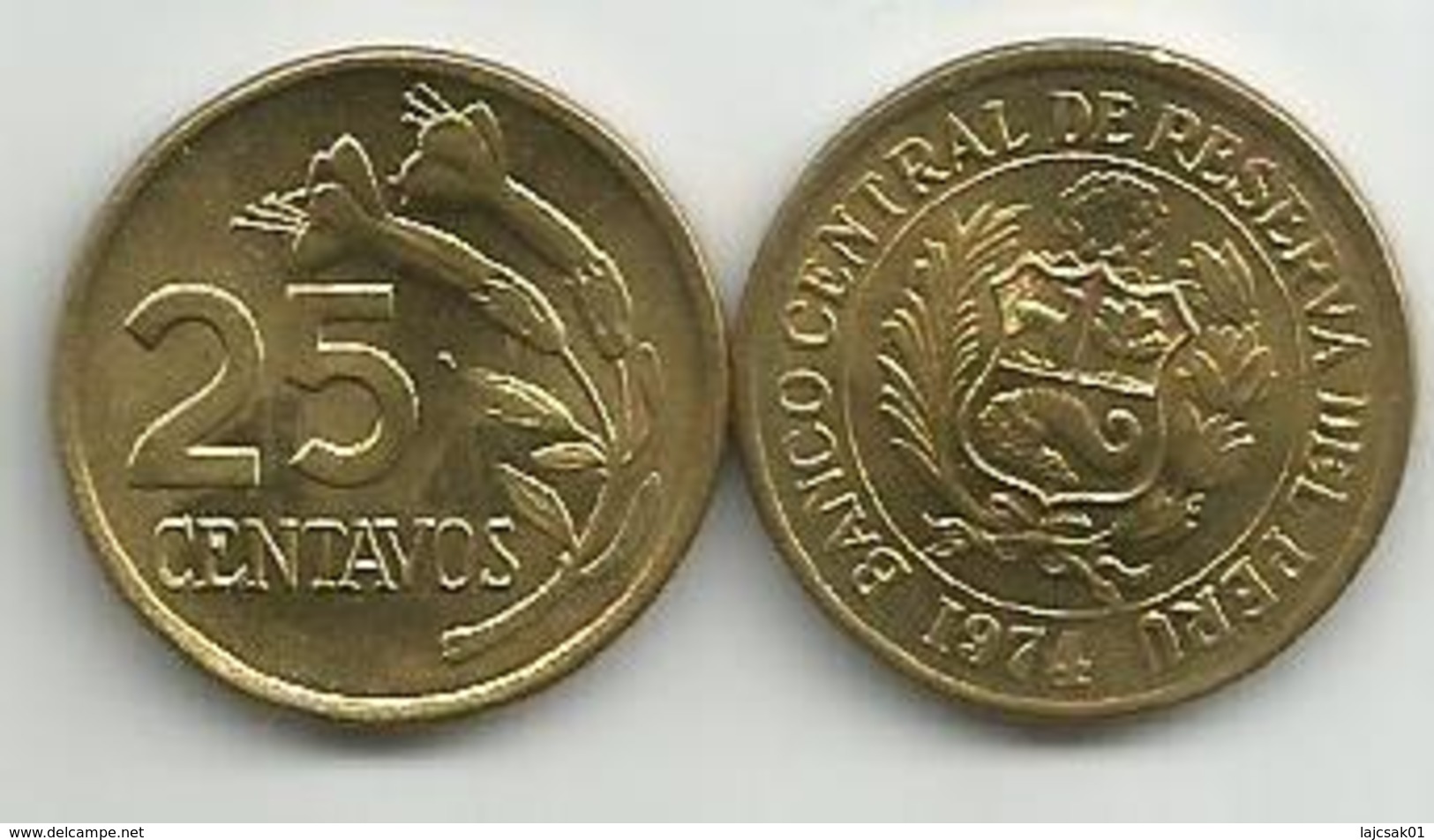 Peru 25 Centavos 1974. - Pérou