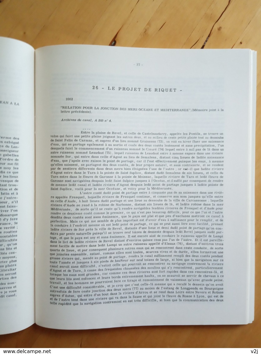 Documents Sur Le Canal Des Deux Mers Et La Politique De Colbert En Languedoc -  	Blaquiere Et Font-Reaulx - Histoire