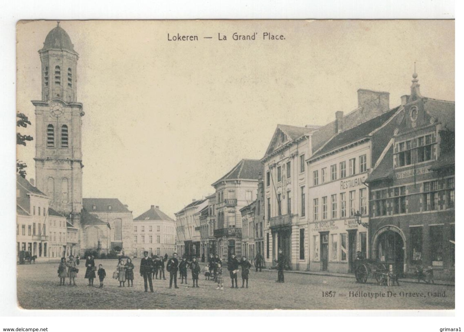 Lokeren - La Grand'Place  1857 = Héliotypie De Graeve,Gand 1910 - Lokeren