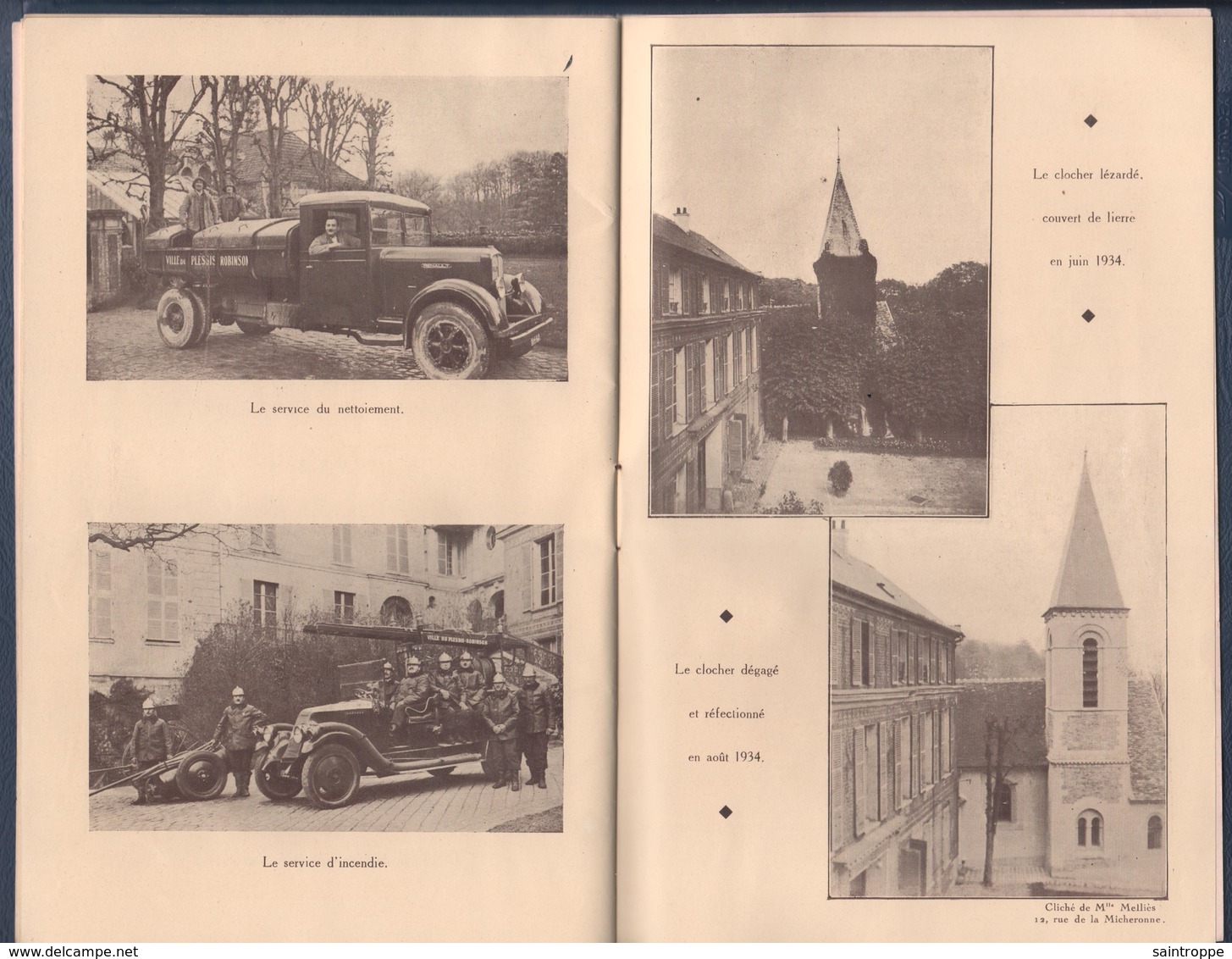 Le Plessis-Robinson.Elections Municipales 1935.Compte-Rendu Mandat 1929-1935.Camion Municipal,Pompier.10 Scans. - Altri & Non Classificati