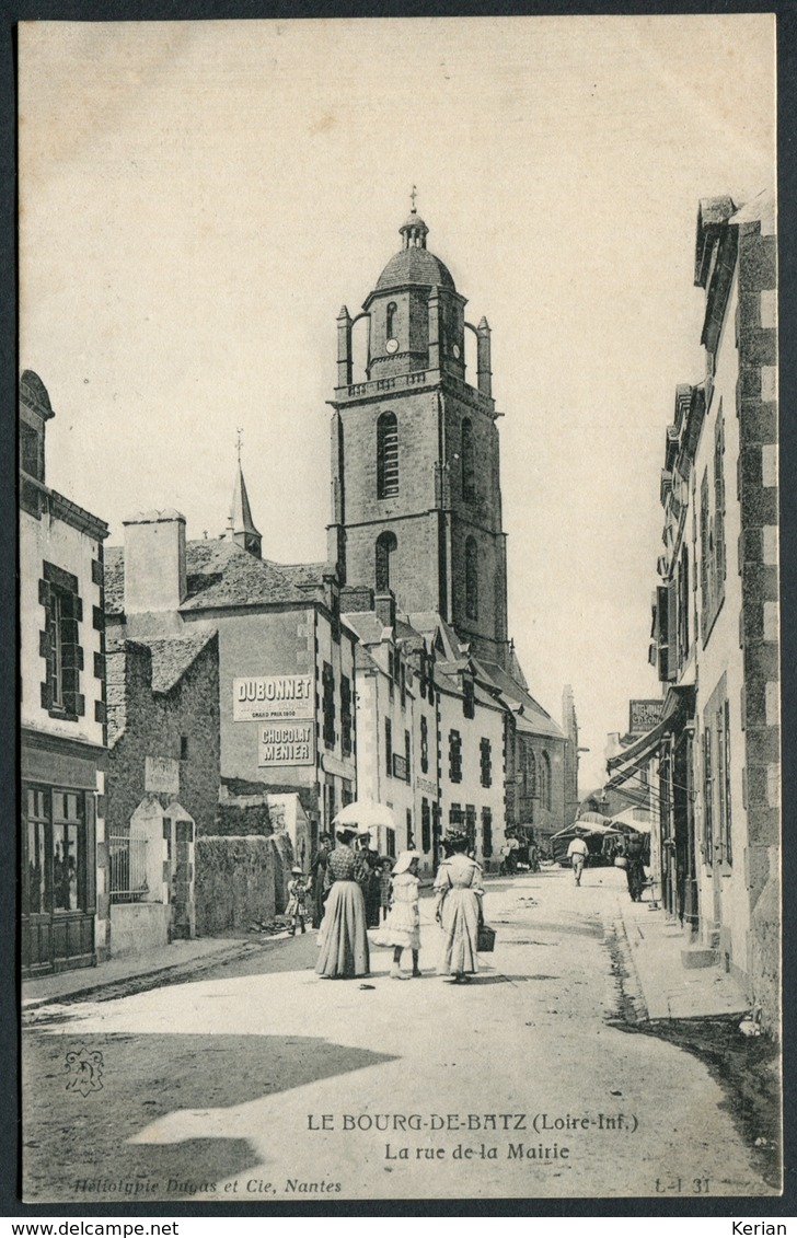 Le Bourg-de-Batz - La Rue De La Mairie - Dugas Et Cie - Voir 2 Scans - Batz-sur-Mer (Bourg De B.)