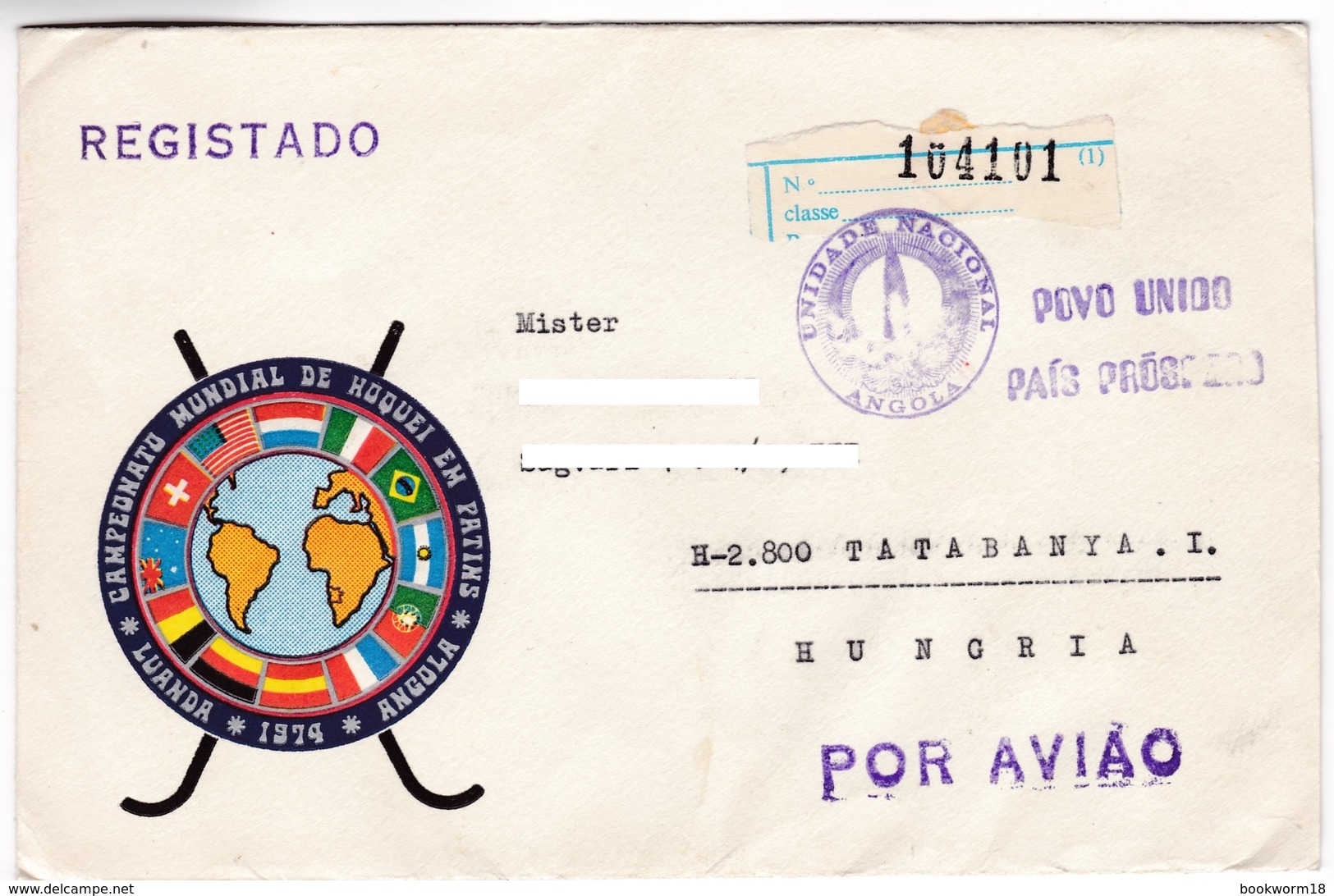 M430 Portugal Angola Lettre Recommandée Registered Letter 1975 Train Pont Bridge - Angola