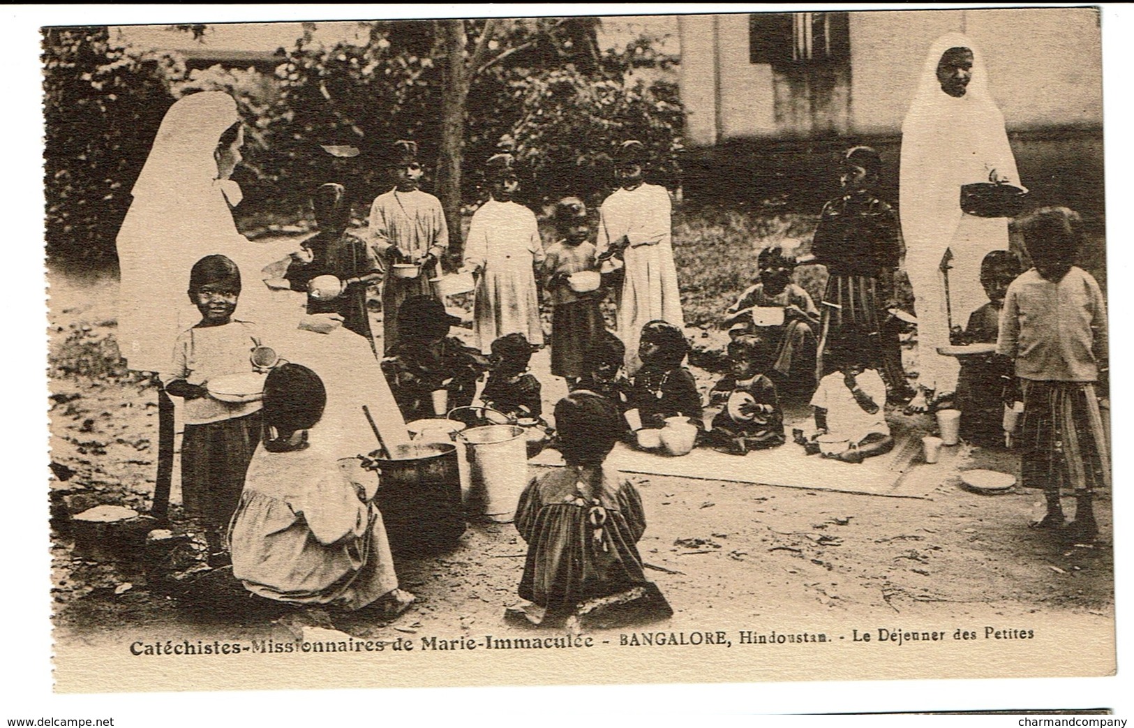 Bangalore Hindoustan - Le Déjeuner Des Petites - Catéchistes-Missionnaires De Marie-Immaculée - 2 Scans - Inde