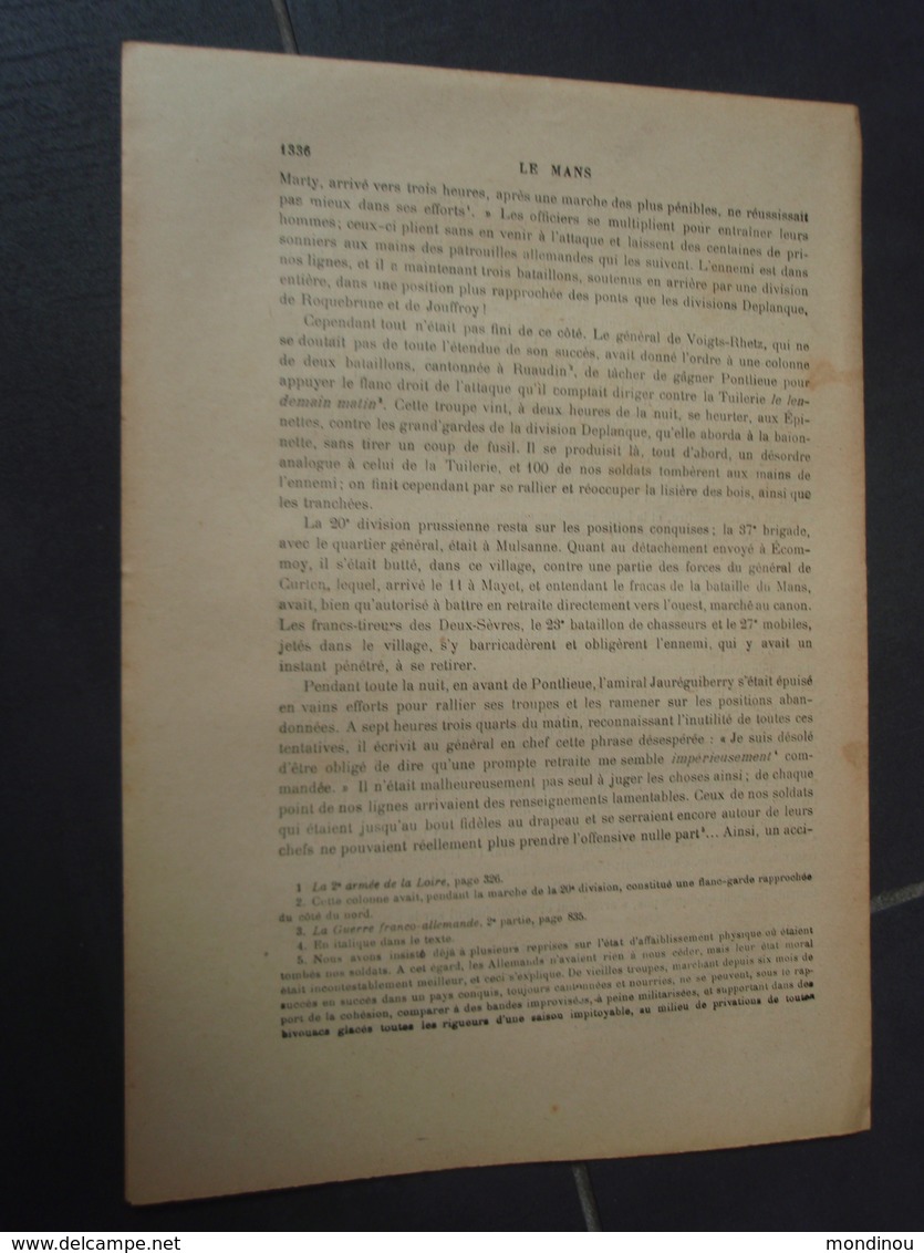 Combat D'Ardenay Extrait De L'Histoire Populaire De La Guerre 1870/71 Tableau De R. KNOETEL - Autres & Non Classés