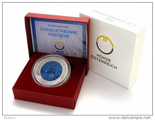 Autriche 2010 : 25€ En Argent Et Niobium - Disponible En France - Oostenrijk