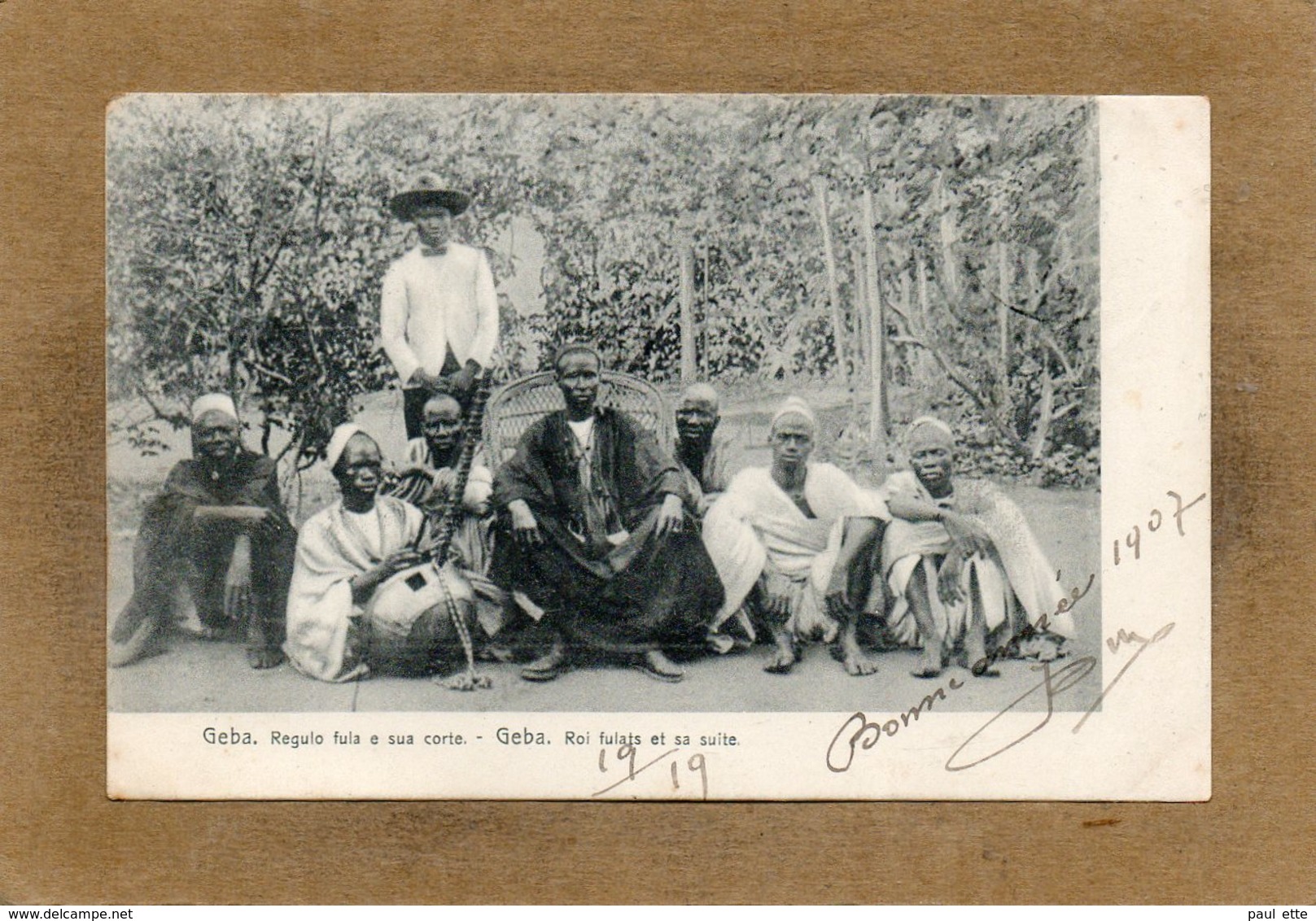 CPA - GUINE-BISSAU-PORTUGUEZA - GEBA - Regulo Fula - Le Roi Fulah Et De Sa Suite En 1907 - Guinea-Bissau