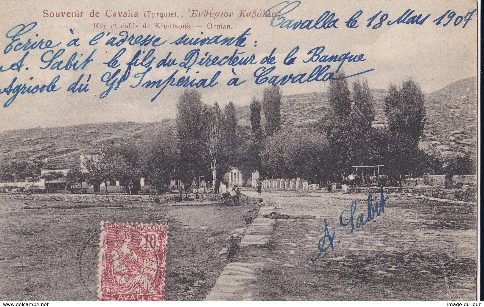 Cavalla Rue Et Café De Kioutsouk  Orman 18 Mars 1907 - Turquie