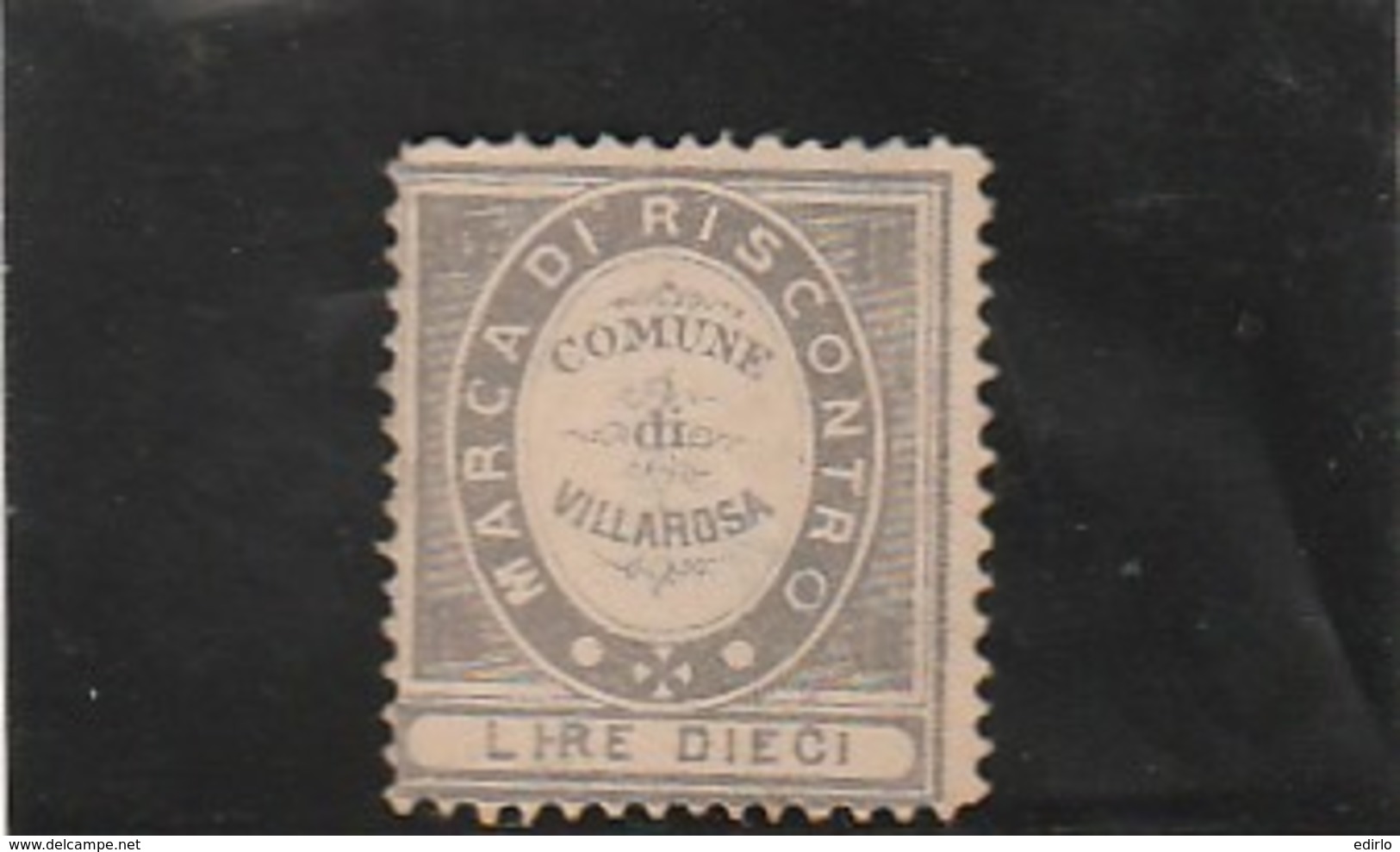 ITALIE ---  Marca Di Riscontro  10 Lire - Comune Di VILLAROSA - TTB Sans Gomme - Unclassified