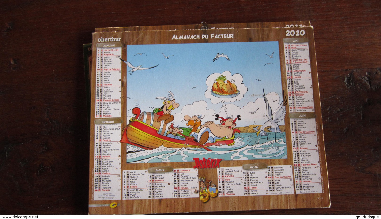 ASTERIX CALENDRIER LA POSTE 2010  UDERZO - Astérix