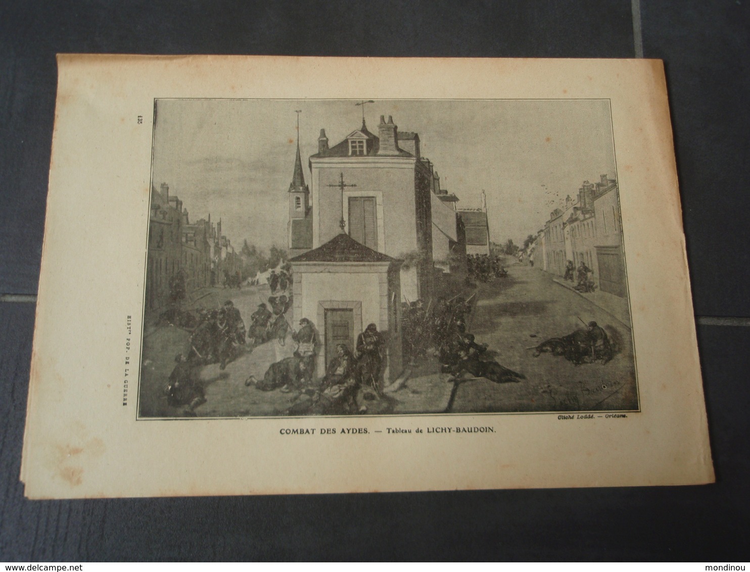 Combat Des AYDES Extrait De L'Histoire Populaire De La Guerre 1870/71 Tableau De LICHY-BAUDOIN - Autres & Non Classés