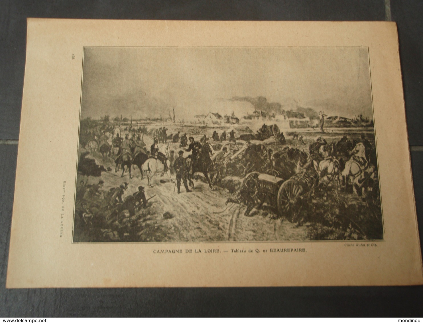 Campagne De La Loire Extrait De L'Histoire Populaire De La Guerre 1870/71 Tableau De Q. BEAUREPAIRE - Autres & Non Classés