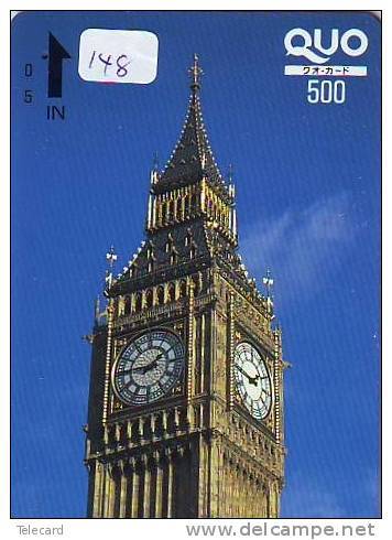 Carte Japon ANGLETERRE (148)  GREAT BRITAIN Related * ENGLAND Card Japan * THE LONDON ASSURANCE * BIG BEN * - Advertising