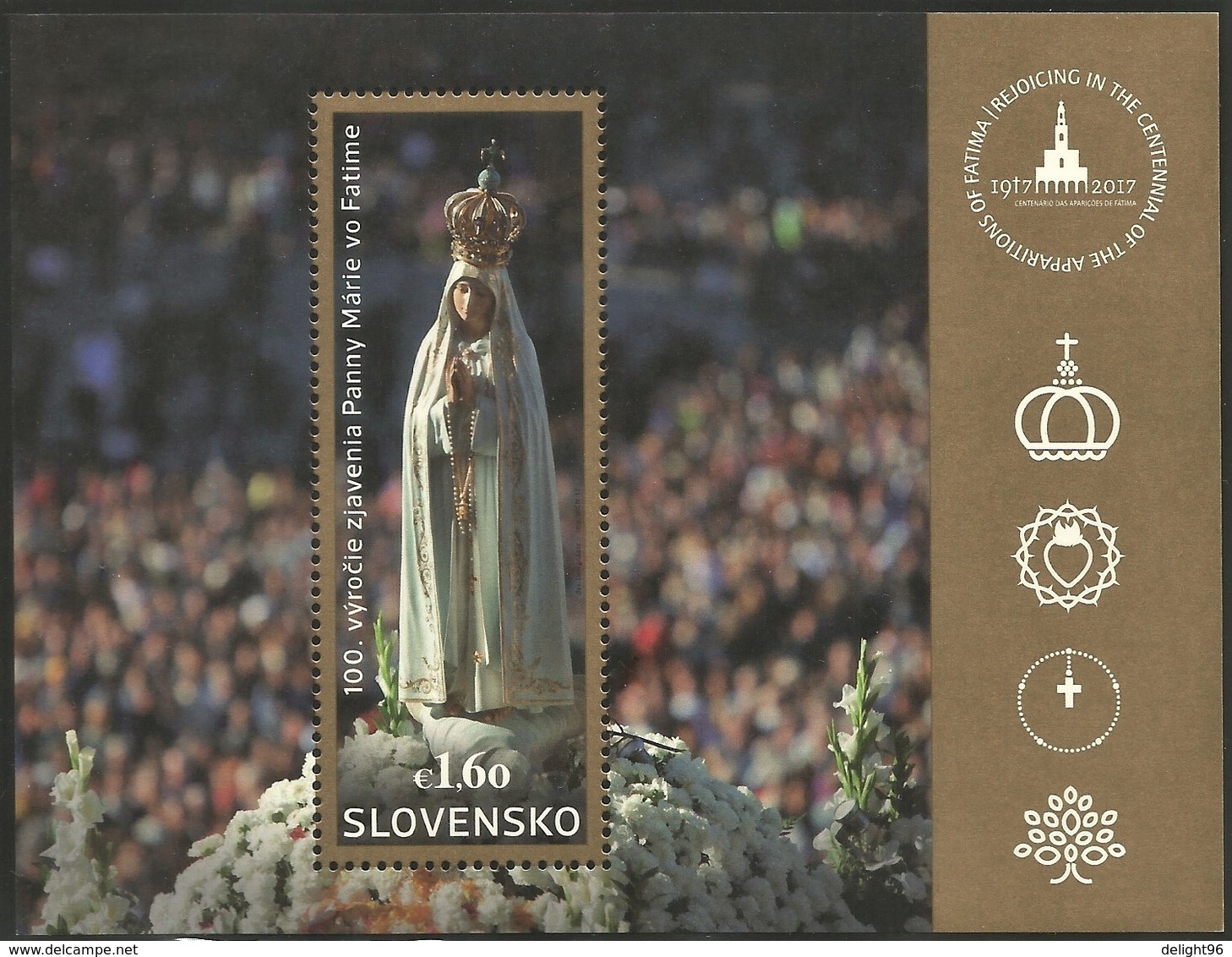 2017 Luxembourg / Poland / Portugal / Slovakia Centenary Of Marian Apparition Of Fatima Joint Issue (** / MNH / UMM) - Joint Issues