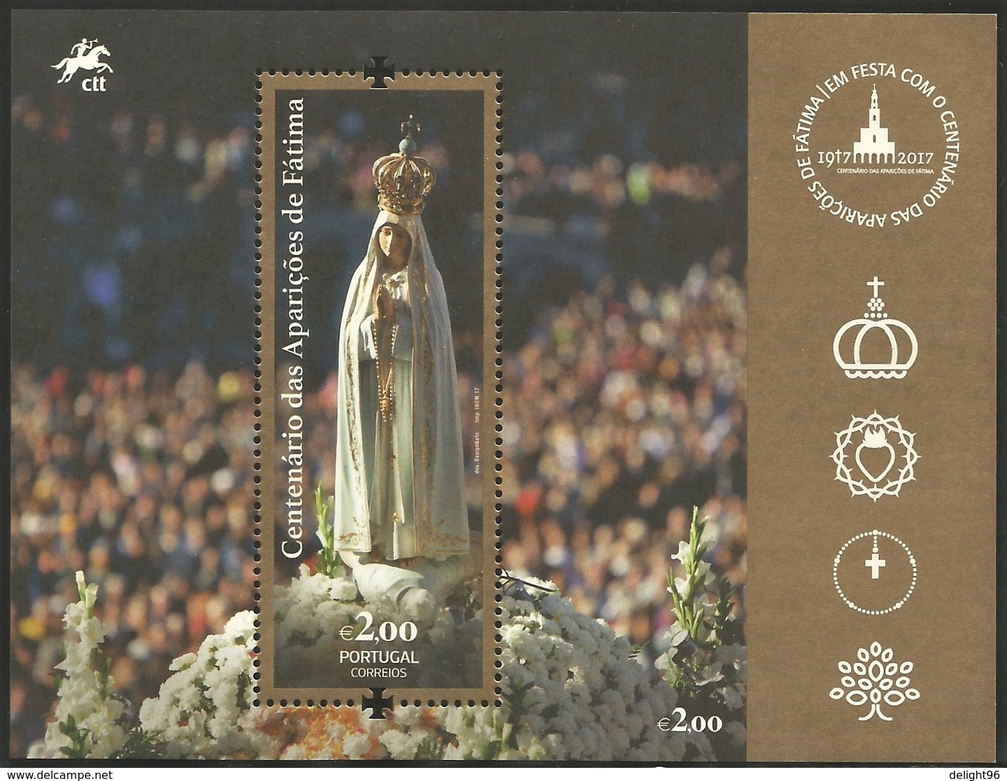 2017 Luxembourg / Poland / Portugal / Slovakia Centenary Of Marian Apparition Of Fatima Joint Issue (** / MNH / UMM) - Joint Issues