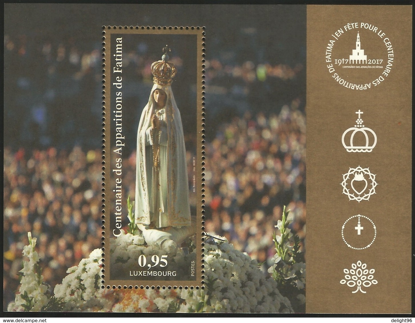 2017 Luxembourg / Poland / Portugal / Slovakia Centenary Of Marian Apparition Of Fatima Joint Issue (** / MNH / UMM) - Joint Issues