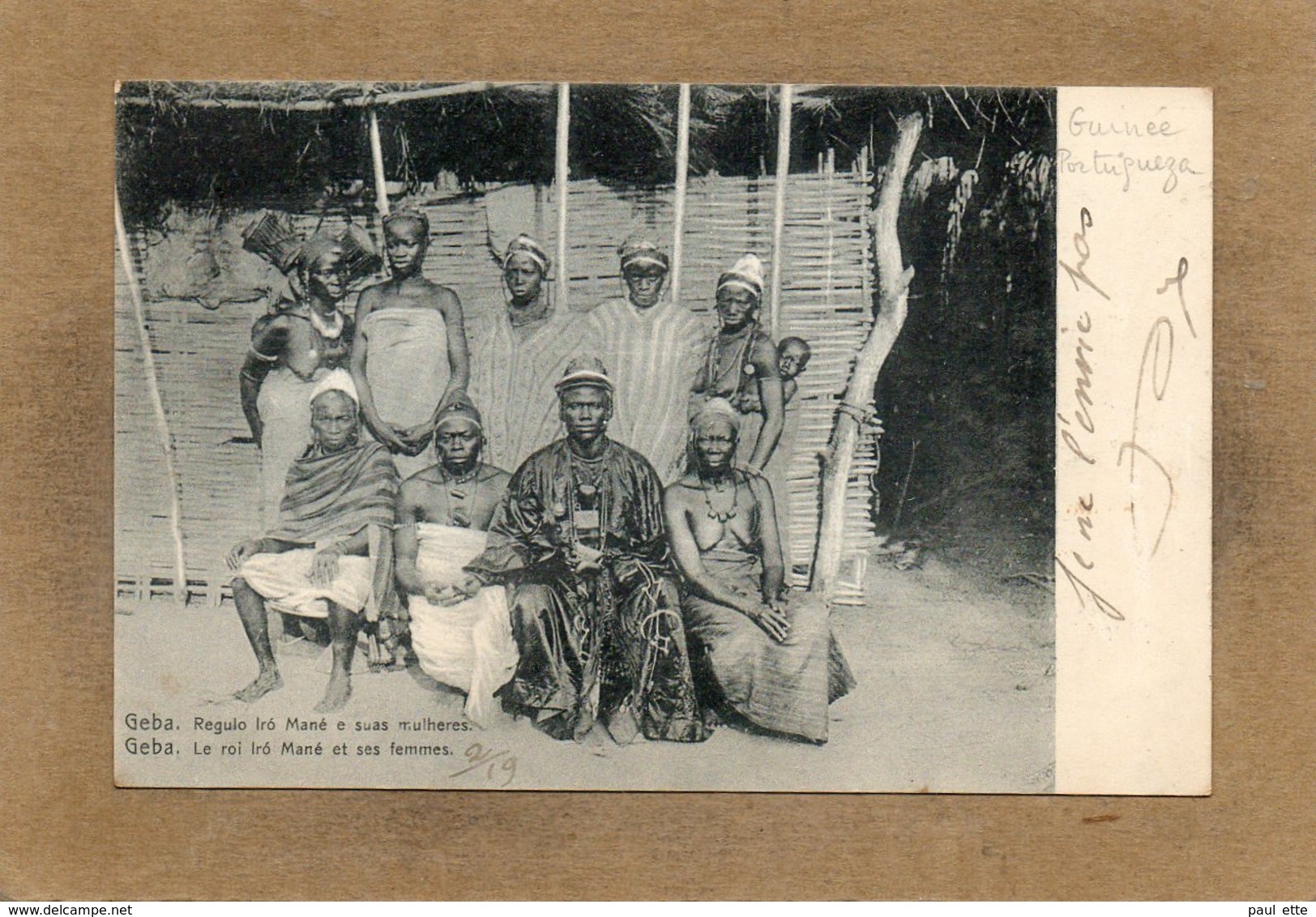 CPA - GUINE-BISSAU-PORTUGUEZA - GEBA - Regulo Iro Mané - Le  Roi Iro Mané Et De Ses Femmes En 1907 - Guinea-Bissau