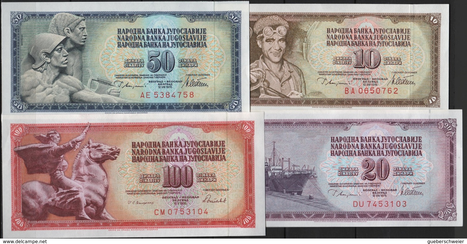 B 141 - YOUGOSLAVIE Lot De 4 Billets  état Neuf 1er Choix - Yugoslavia