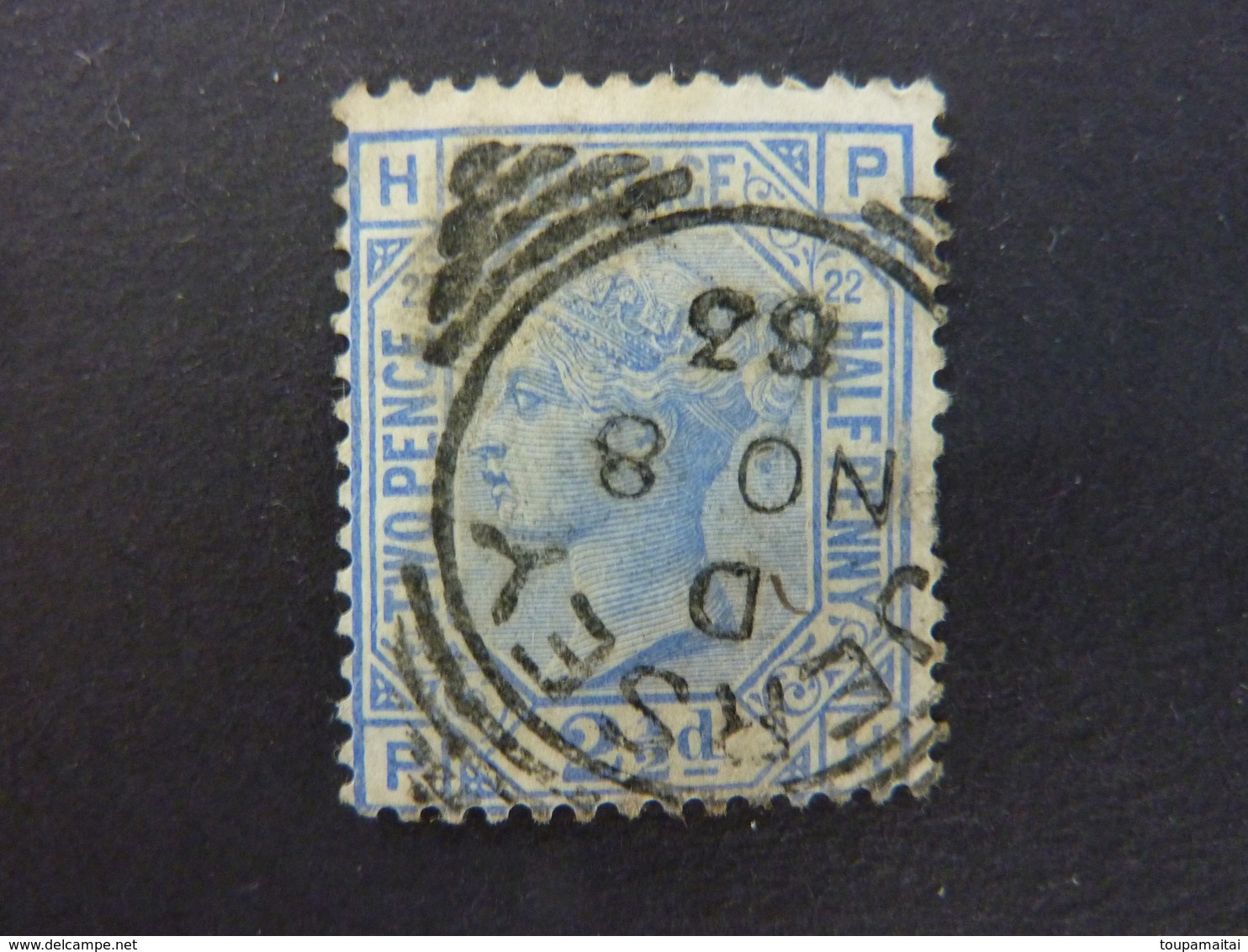 GRANDE BRETAGNE, Année 1880-83, YT N° 62 Pl.22 Oblitéré, (cote 35 EUR) - Usados