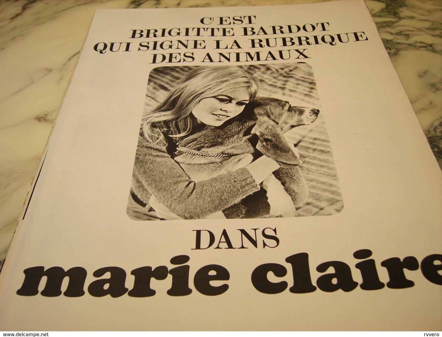 ANCIENNE PUBLICITE BRIGITE BARDOT ET  MARIE CLAIRE 1966 - Autres & Non Classés