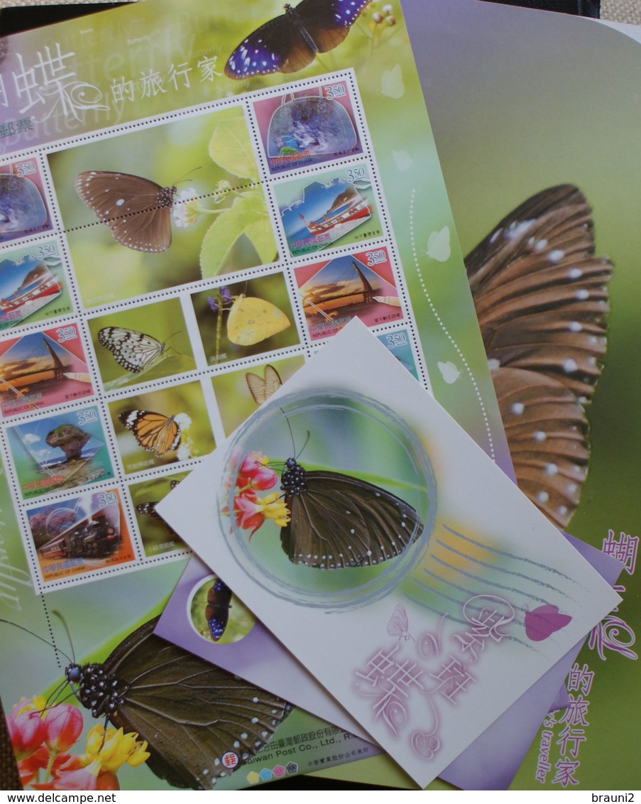 Butterflies Papillons Schmetterlinge China Taiwan Presentation Pack / ** MNH - Schmetterlinge