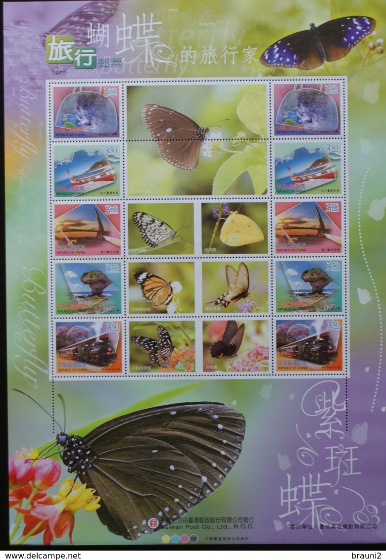 Butterflies Papillons Schmetterlinge China Taiwan Presentation Pack / ** MNH - Schmetterlinge