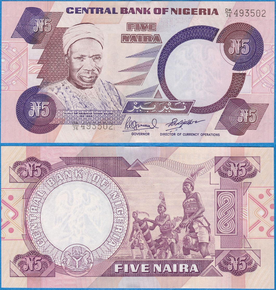 Nigeria ND(1984-) 5 NAIRA P-24e Sgn-10 GEM UNC - Nigeria