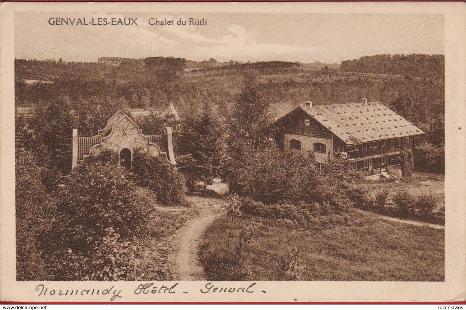 Genval Les Eaux Rixensart Chalet Du Rutli Cafe Restaurant Architectuur: Zwitserse Chalet In Belgie (En Très Bon Etat) - Rixensart