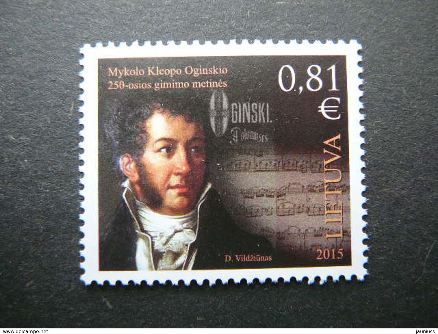 M. Ogynsky Music # Lietuva Litauen Lituanie Litouwen Lithuania # 2015 MNH #Mi. 1199 - Lithuania