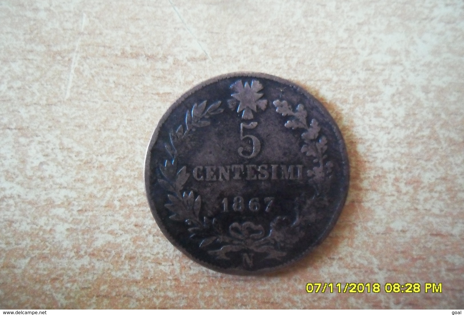 Lot De Deux(2) Monnaies Italie(Victor Emmanuelle II) 10 Centessimi De 1867 H/ Et 5 Centessimi De 1867 N/ En TTB - Monete Feudali