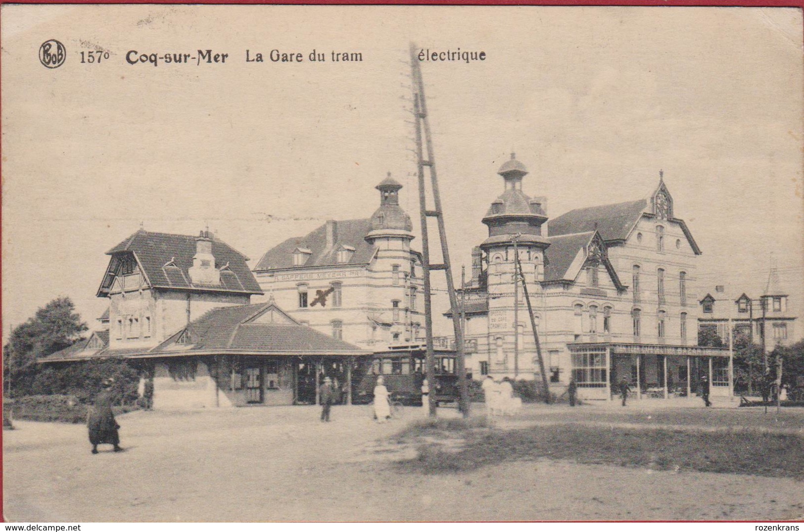 De Haan Aan Zee Coq Sur Mer La Gare Du Tram Electrique (Mini Kreukje) Belle Epoque Tramstation - De Haan