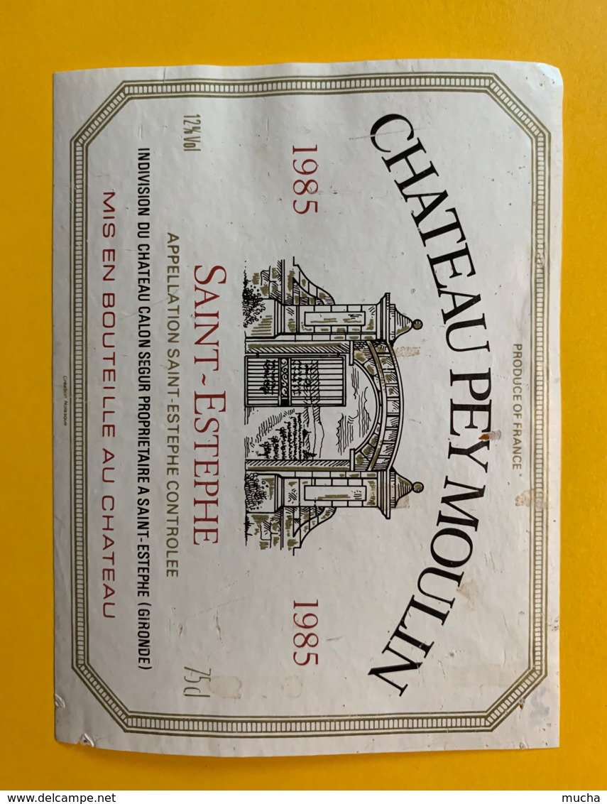 9963 - Château Pey Moulin 1985  Saint-Estèphe - Bordeaux