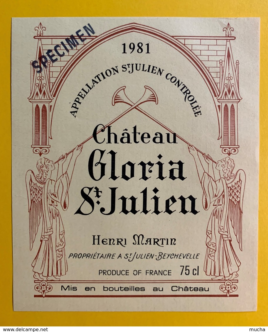 9976 - Château Gloria 1981 Saint-Julien Spécimen - Bordeaux