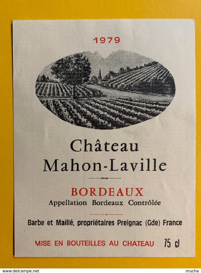 9995 - Château Mahon-Laville 1979 - Bordeaux