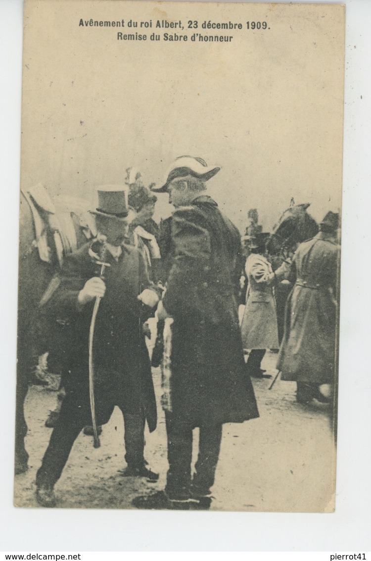 BELGIQUE - FAMILLE ROYALE - Avènement Du ROI ALBERT , 23 Décembre 1909 - Remise Du Sabre D'honneur - Autres & Non Classés