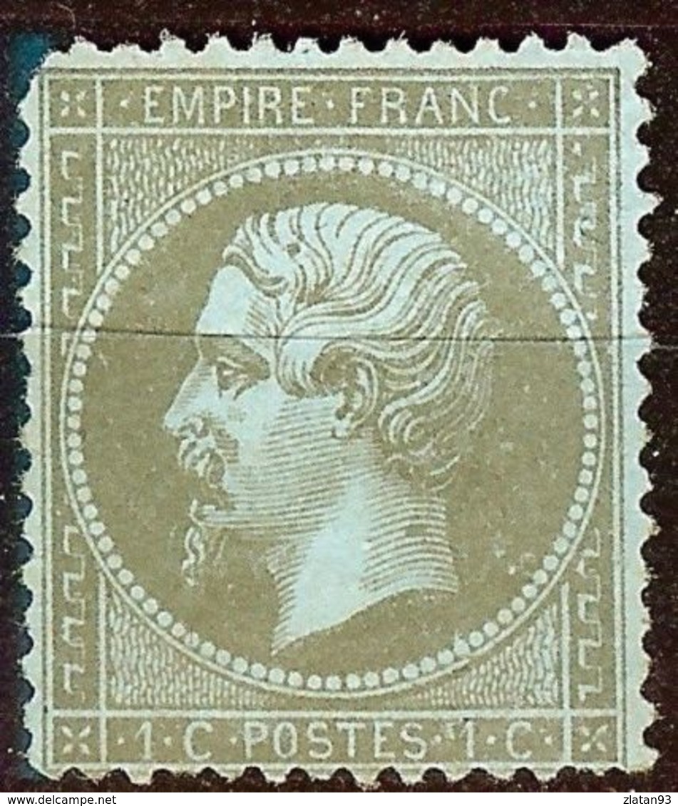 SUPERBE NAPOLEON N°19a 1c Bronze NEUF Avec GOMME** Cote 240 Euro PAS D'AMINCI - 1862 Napoléon III.