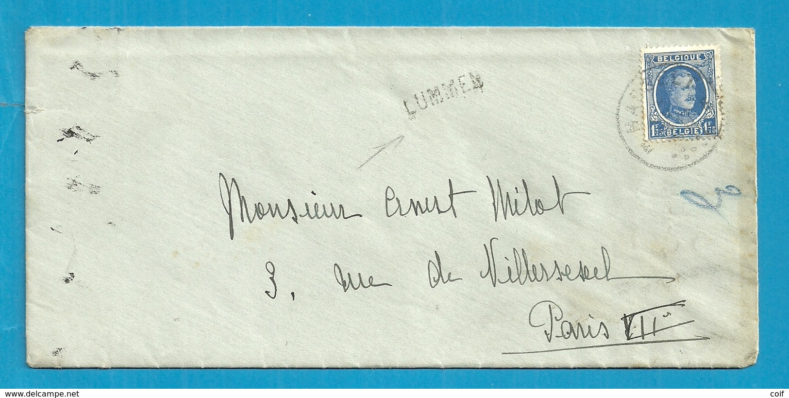 257 Op Brief Stempel HASSELT, Met Naamstempel (Griffe D'origine) LUMMEN - 1922-1927 Houyoux