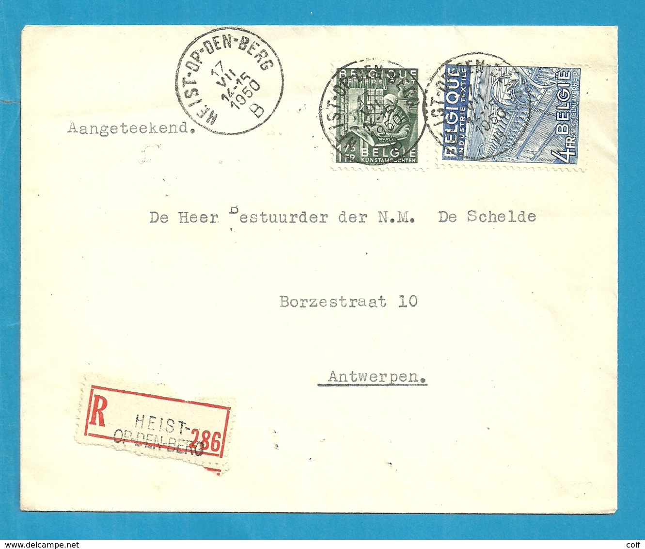 768+771 Op Brief Aangetekend Stempel HEIST-OP-DEN-BERG - 1948 Export