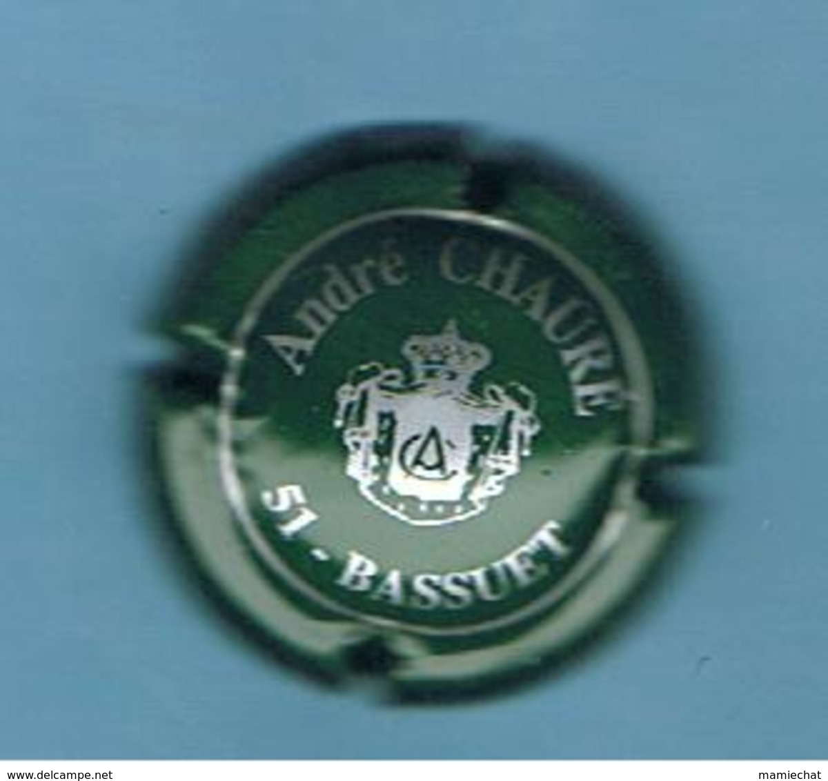 CAPSULE-CHAMPAGNE ANDRE CHAURE-BASSUET-VERT ET ARGENT- - Autres & Non Classés