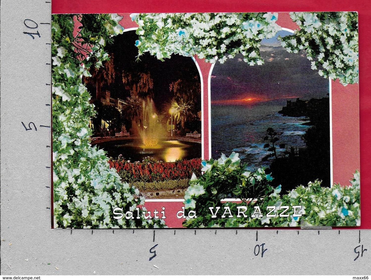 CARTOLINA VG ITALIA - Saluti Da VARAZZE (SV) - Vedutine Multivue - Notturno - 10 X 15 - ANN. 1975 - Greetings From...